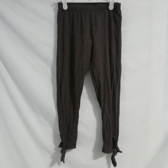725 ORIGINALS | junior small | Brown Leggings with Tie Up Details At Ankles - Picture 1 of 16